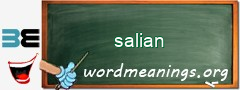 WordMeaning blackboard for salian